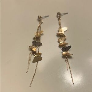 Elegant Gold Butterfly Earrings